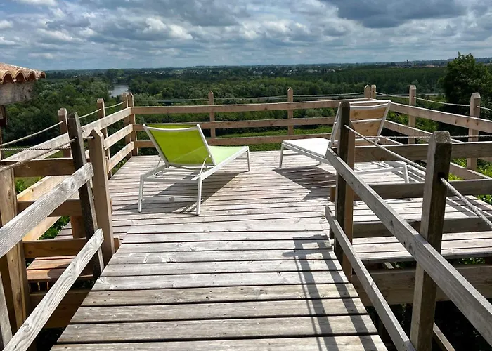 아파트 En Bois Climatisee Fronsac (Gironde)